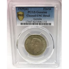 AUSTRALIA 1939 . FLORIN . PCGS UNC . VERY SCARCE